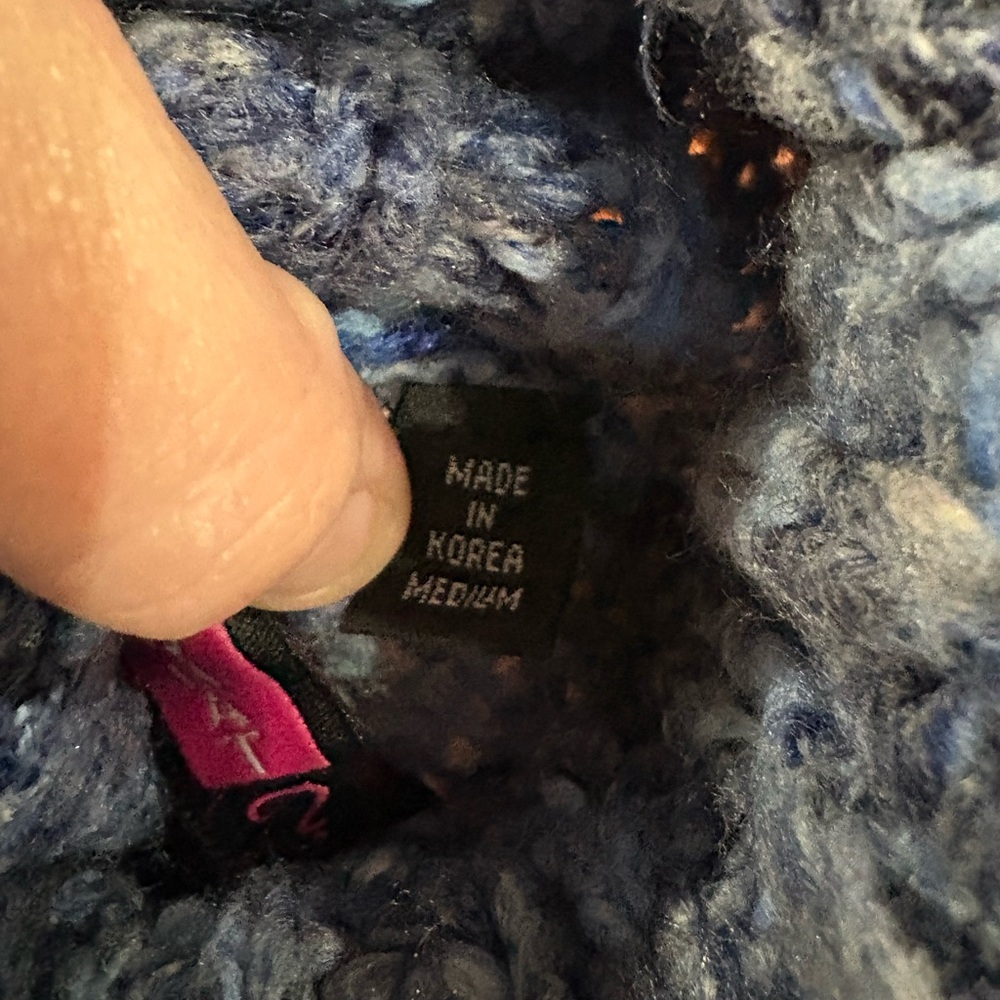 Blue Turtleneck Sweater , Size M, Say What? - Picture 5 of 5